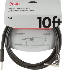 Fender Professional 10 ANG BLK kabel instrument 3m