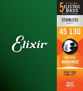 Elixir 14777 NW Light Saiten für Bassgitarren 45-130