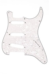 Fender 0992140000 Pickguard Strat White Moto SSS