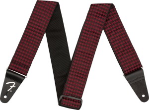 Fender 0990709009 Houndstooth Red Gitarrengurt