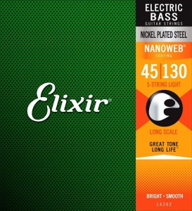 Elixir 14202 NW Light Saiten für Bassgitarren 45-130