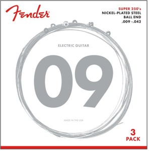 Fender 250L 3-Pack struny do gitary elektr 9-42