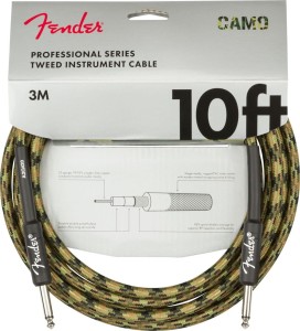Fender Professional 10 Woodland Camo Instrumentenkabel 3m