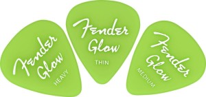 Fender 351 Glow In The Dark zestaw kostek 12szt