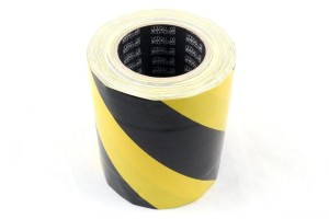 Gafer Taśma nakablowa 150mm x 25m czarno-żółta