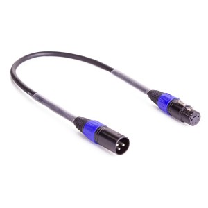 Admiral Adapter DMX 3-pin męski na 5-pin żeński XLR 0,5 m czarny