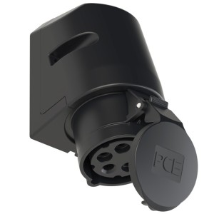 PCE 115-6x Gniazdo stałe IP44 16A 5P czarne