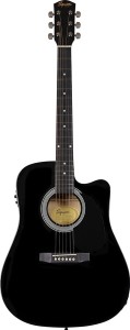 Squier SA-105CE Black Elektro-Akustikgitarre (Westerngitarre)