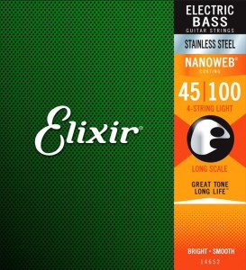 Elixir 14652 NW Light Saiten für Bassgitarren 45-100