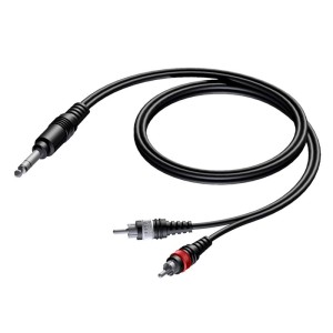Procab CAB719/3 Kabel Stereo-Klinke - 2xRCA 3m