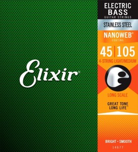 Elixir 14677 NW Medium Saiten für Bassgitarren 45-105