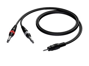 Procab CAB713/3 Kabel Stereo-Miniklinke - 2x Klinke 3m