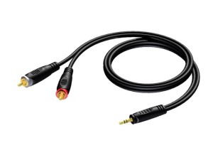 Procab REF711/5 Kabel Stereo-Miniklinke - 2xRCA 5m